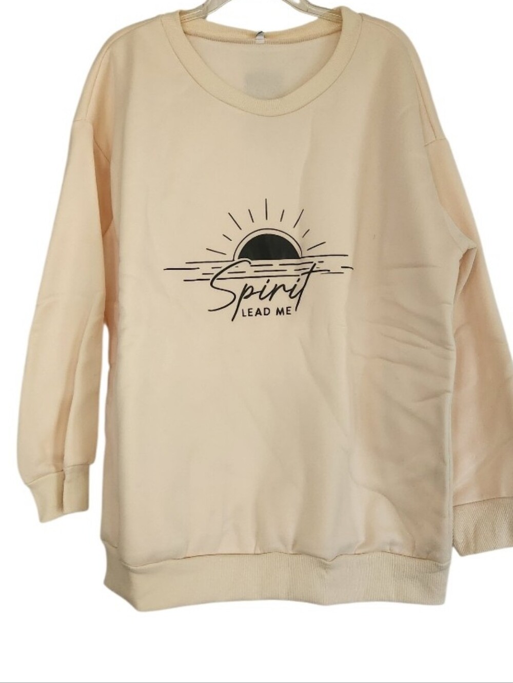 Spirit Lead Me Graphic Crewneck Sweater - Cream Sz XxL Nwt